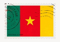 Cameroon flag clipart, postage stamp