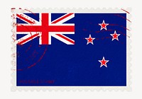 New Zealand flag clipart, postage stamp