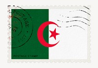 Algeria flag clipart, postage stamp