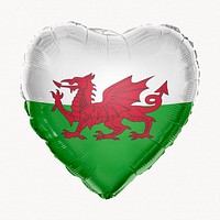 Wales flag balloon clipart, national symbol graphic