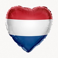 Luxembourg flag balloon clipart, national symbol graphic