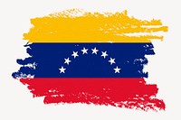Flag of Venezuela, paint stroke design, off white background