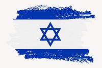 Flag of Israel, paint stroke design, off white background