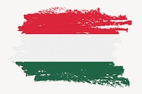 Flag of Hungary, paint stroke design, off white background