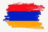 Flag of Armenia, paint stroke design, off white background