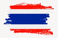 Thai flag, paint stroke design, off white background