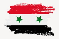 Flag of Syria, paint stroke design, off white background