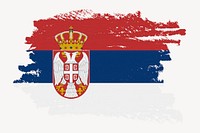 Flag of Serbia, paint stroke design, off white background
