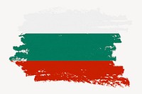 Flag of Bulgaria, paint stroke design, off white background