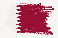 Flag of Qatar, paint stroke design, off white background