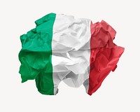 Italy flag crumpled paper, national symbol graphic