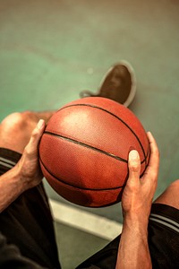 Man holding his favorite basketball 