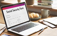 Social Security Benefits Form Concept