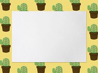 collection of cactus planting hobby illustration with copy space