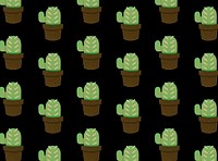 collection of cactus planting hobby illustration