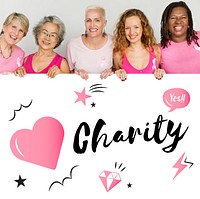 Charity Donation Heart Graphic Concept