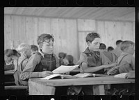 [Untitled photo, possibly related to: School scene at Cumberland Mountain Farms (Skyline Farms) near Scottsboro, Alabama]. Sourced from the Library of Congress.