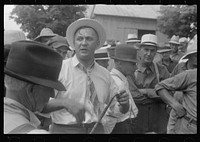 Auctioneer at public auction, central Ohio. Sourced from the Library of Congress.