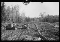 [Untitled photo, possibly related to: FSA (Farm Security Administration) photographer being pulled out of mud by tractor, near Littlefork, Minnesota]. Sourced from the Library of Congress.