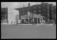 Washington, D. C. An Esso service station as a street corner, probably on 14th street.. Sourced from the Library of Congress.
