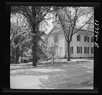 Church on the "green." Middlebury, Vermont. Sourced from the Library of Congress.