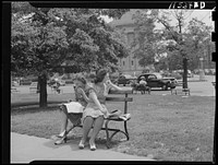 Washington, D.C. Sunday in the small park at 16th and Harvard Streets. Sourced from the Library of Congress.