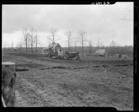 [Untitled photo, possibly related to: Construction at Cumberland Homesteads. Crossville, Tennessee]. Sourced from the Library of Congress.