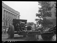 [Untitled photo, possibly related to: Children at National Defense exhibit on Commerce Square. Washington, D.C.]. Sourced from the Library of Congress.