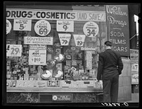 Drugstore window. Washington, D.C.. Sourced from the Library of Congress.