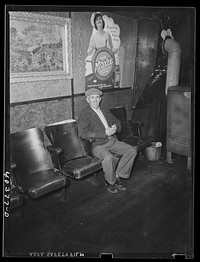 Gilberton, Pennsylvania.  A miner in a bar room. Sourced from the Library of Congress.