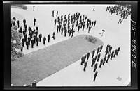 [Untitled photo, possibly related to: U.S. Naval Academy, Annapolis, Maryland. Midshipmen in formation]. Sourced from the Library of Congress.