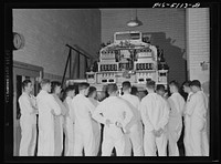 U.S. Naval Academy, Annapolis, Maryland. Studying a diesel engine. Sourced from the Library of Congress.