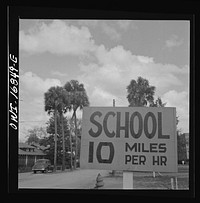 Daytona Beach, Florida. Bethune-Cookman College. Sign near the campus. Sourced from the Library of Congress.