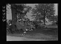 Keysville, Virginia. Randolph Henry High School. Graduation exercises for 123 students which are held outdoors. Sourced from the Library of Congress.