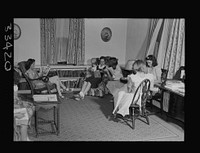 Keysville, Virginia. Randolph Henry High School. Home economics cottage. Girls learn the art of homemaking, how to sew, plan meals, cook and serve, what food to eat, how to entertain. Sourced from the Library of Congress.