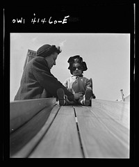 New York, New York. Mrs. Speer, director of the nursery, directing the children at play at the Lighthouse, an institution for the blind, at 111 East Fifty-ninth Street. Sourced from the Library of Congress.