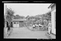 Southington, Connecticut. Bocci, an Italian game somewhat like bowling, is another popular outdoor aport in Southington. Sourced from the Library of Congress.