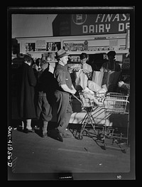 Southington, Connecticut. Shopping on Saturday nights. Sourced from the Library of Congress.