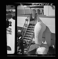 On board S.S. Athenia. Part of the forward deck. Sourced from the Library of Congress.
