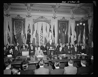 Washington, D.C. Joseph C. Grew, Undersecretary of State for the United States and foreign officials and representatives signing the declaration by United Nations and lend-lease agreements. Sourced from the Library of Congress.