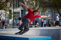 Urban park in Kyiv, Ukrain. September 11, 2021