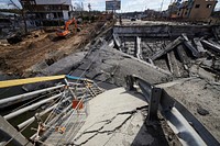 Devastation in Bucha, Ukraine. 