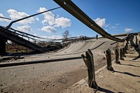 Devastation in Bucha, Ukraine. 