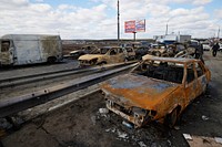 Devastation in Bucha, Ukraine. 