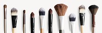 Makeup brushes, professional tools isolated image psd