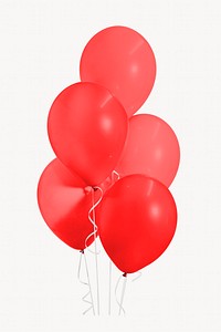 Birthday balloons, festive decor isolated image