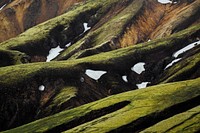 View of Landmannalaugar in the Fjallabak Nature Reserve, the Highlands of Iceland