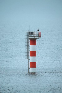 Offshore weather station in the middle of the ocean
