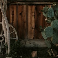 Dark brown wooden farmhouse wall backdrop