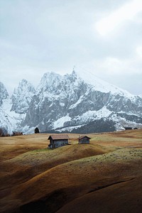 View of Seiser Alm, Alpine meadow in  Italy